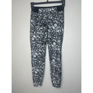 Cycle House Women's Leggings Size L Black White Marble Print Activewear‎ Pants